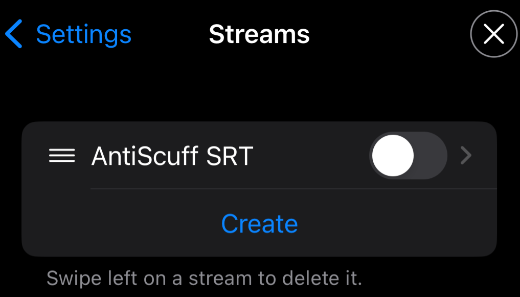 Moblin Stream Settings - Connections
