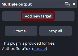 Multiple Output Add New Target