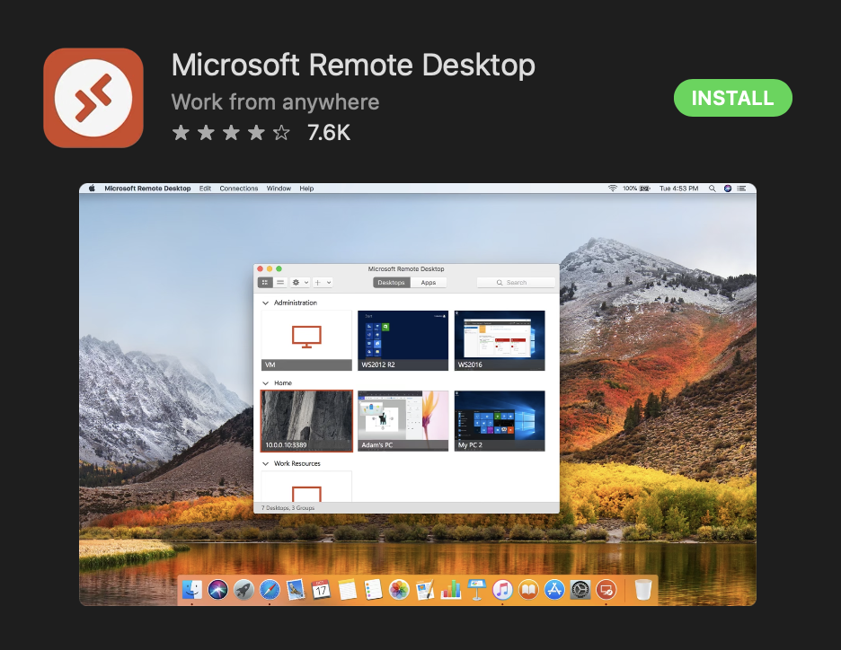 MacOS App Store - Installing Microsoft Remote Desktop