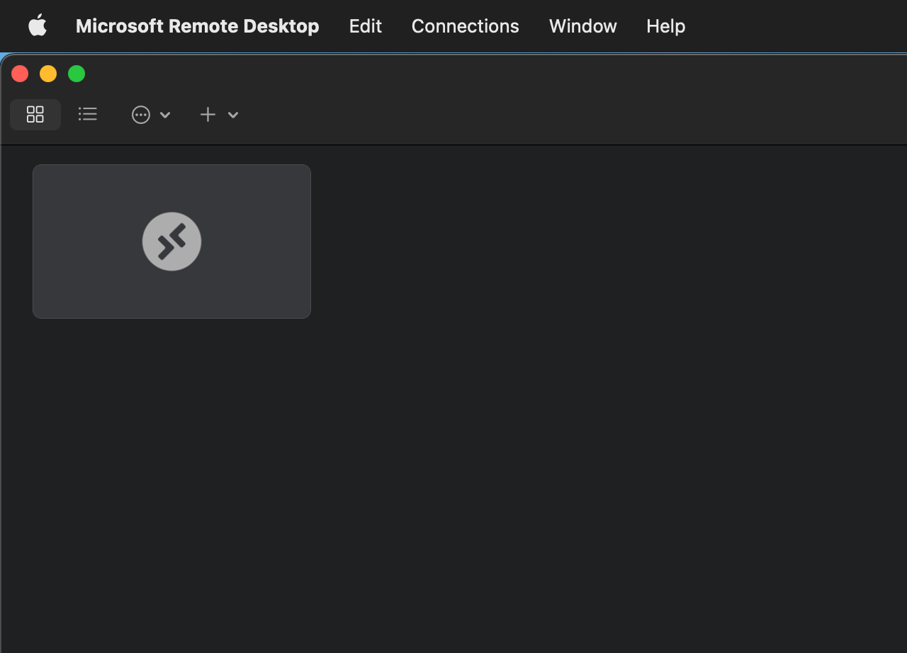Microsoft Remote Desktop - Select New Server