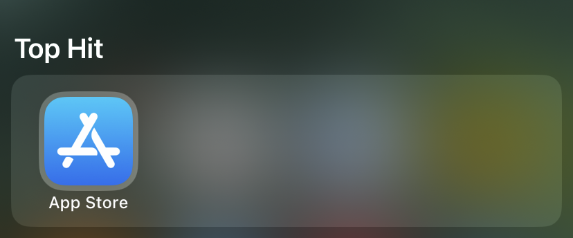 iPhone Home Screen - with App Store icon